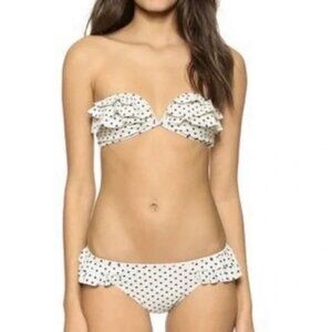 NEW Zimmermann ceramic frill Polka Dot Bikini Size 1 / Small